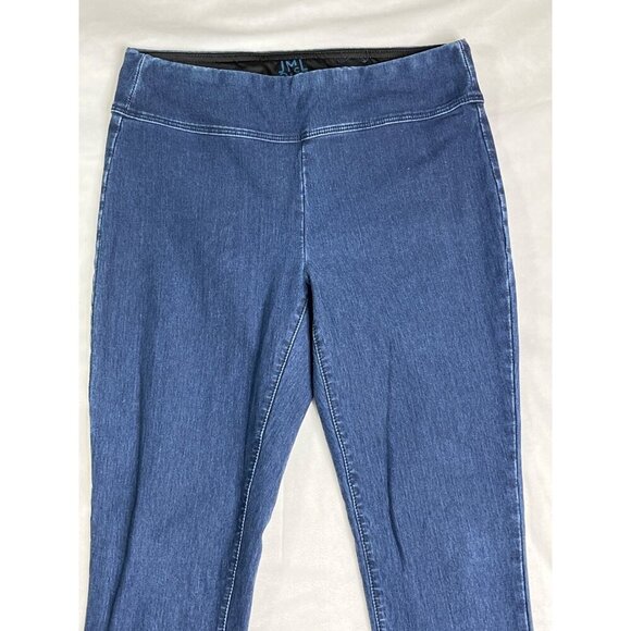 J McLaughlin Denim Pull-On Leggings Size Medium Stretchy Comfort Waistband Blue - Picture 2 of 8